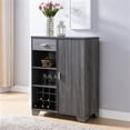 thumbnail image 5 of Bowery Hill Modern Wood 12-Bottle Buffet in Dark Gray, 5 of 9