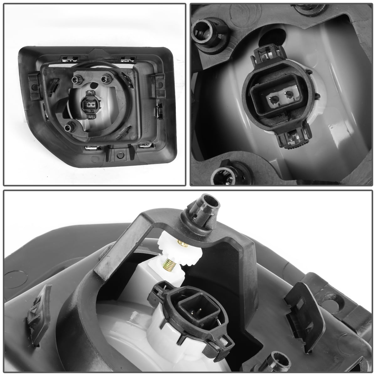 DNA Motoring Smoked Fog Light Lamp Set + Switch For 2015-2016 GMC Sierra 2500HD 3500HD