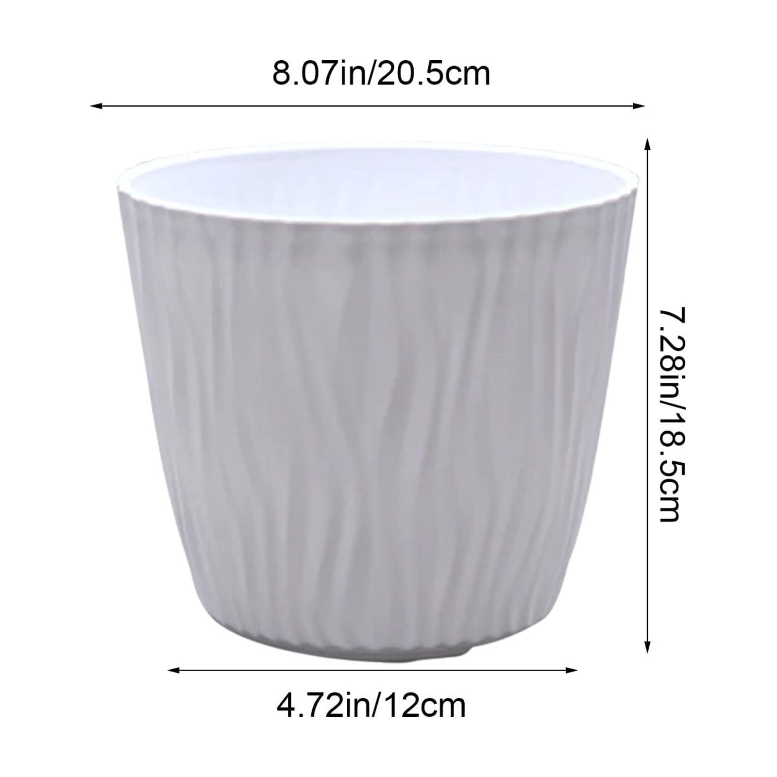 Large Ribbed Circular Flower Pot, Modern Planter for Home Gardening and Balcony s, Textured Indoor and Outdoor Plant Container, Stylish Home Decor Accent