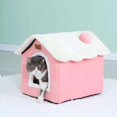 thumbnail image 1 of Foldable Dog House Kennel Bed Mat For Small Medium Dogs Cats Winter Warm Cat Bed Nest Pet Products Basket Pets Puppy Cave Sofa ShopWise Round, 1 of 24