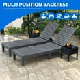 thumbnail image 4 of Dextrus Chaise Outdoor Lounge Chairs with Adjustable Backrest, Sturdy Loungers for Patio & Poolside, Easy Assembly & Waterproof & Lightweight with 265lbs Weight Capacity, Set of 2, Dark Grey, 4 of 7