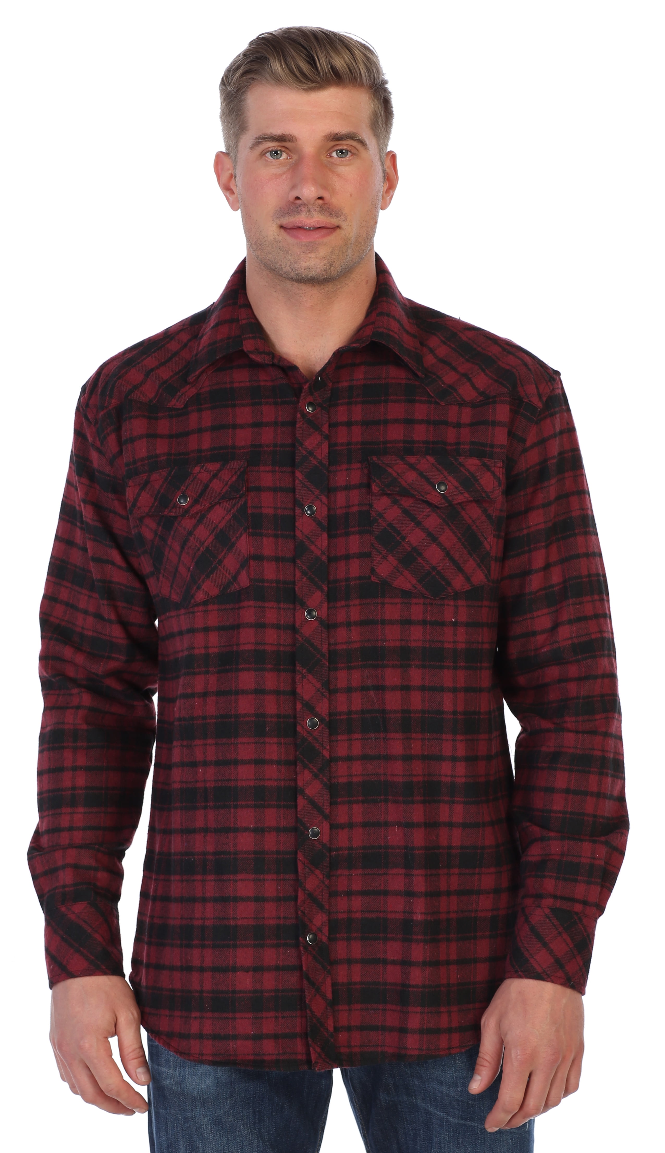 Gioberti Men's Western Brushed Flannel 