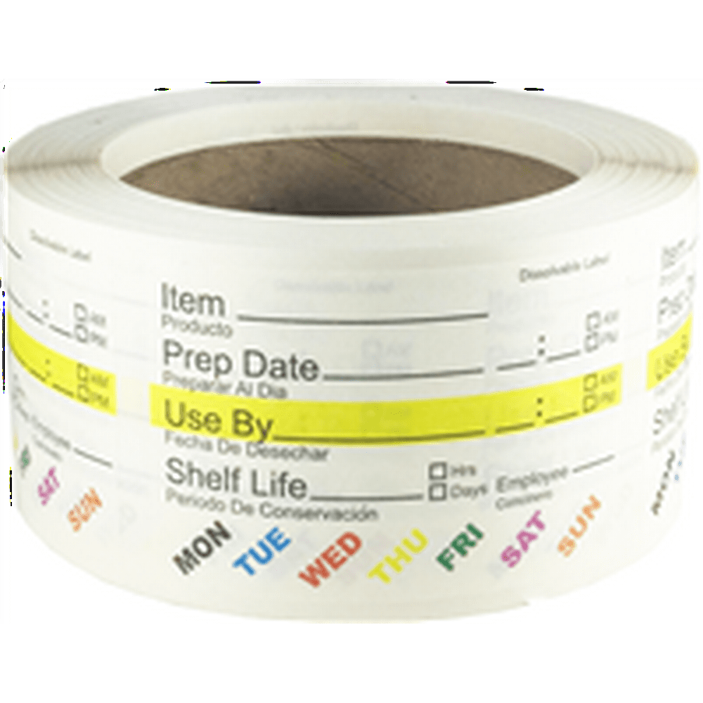 Dissolvable Food Rotation Prep Labels 2 x 3" Inch 500 Pack