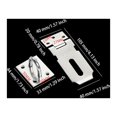 thumbnail image 2 of bedienty Padlock Hasp Window Cabinet Locker Mailbox Lock Plate Gate Shed Safety Latch Anti-lost Security Hardware Accessories 3 Inch, 2 of 6