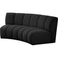 thumbnail image 3 of Maklaine Contemporary Black Boucle Fabric 2pc. Modular Sectional, 3 of 11