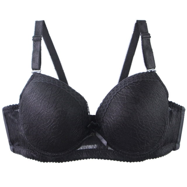 TIMIFIS Bras for Women Underwire Push Up T-Shirt Bra Comfortable Support Gathered Bra Solid Color Convertible Straps Daily Bras