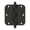 thumbnail image 2 of Deltana S35R510B-BT 3-1/2" x 3-1/2" x 5/8" Radius Hinge; with Ball Tips; Oil Rubbed Bronze Finish, 2 of 2
