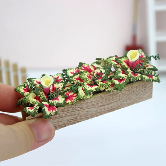 Flower Pretend Trough Toy Doll-house Scene Play Miniature Decoration Simulation Education Education toy 1PCS