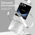 thumbnail image 5 of ELEHOLD for Samsung Galaxy Z Flip 7 Luxury Plating Case with Hinge Protection,Electroplated Frosted PC Full Body Protective Non-Slip Shockproof Case for Samsung Galaxy Z Flip 7,Silver, 5 of 7