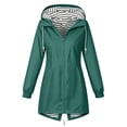 thumbnail image 5 of Sentmoon Womens Jacket Waterproof Hooded Neck Rain Jackets Long Sleeve Regular Fit Rain Coat with Pockets for Travel Hiking Camping, 5 of 8