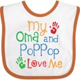 thumbnail image 3 of Inktastic Oma and Poppop Grandkids Boys or Girls Baby Bib, 3 of 4