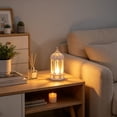 thumbnail image 4 of Hexagonal LED Electronic Candle Light with Black Metal Frame Vintage Indoor Patio Hanging Ambient Decor Lamp, 4 of 6