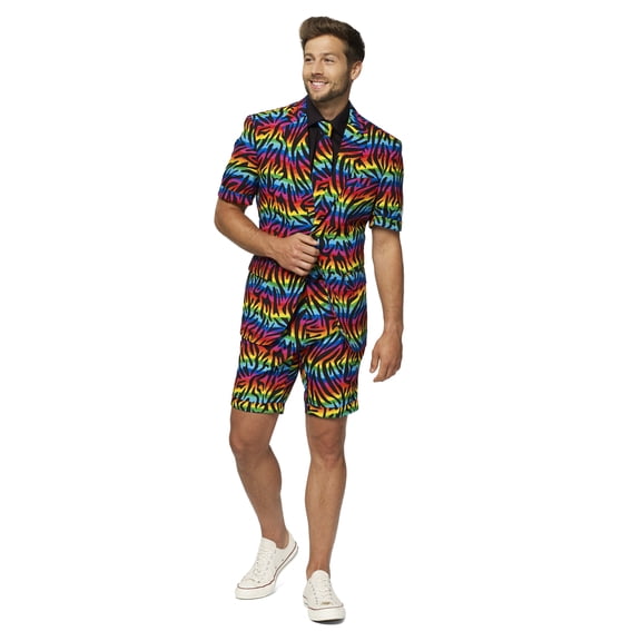 OppoSuits Men's Summer Wild Rainbow Pride Suit