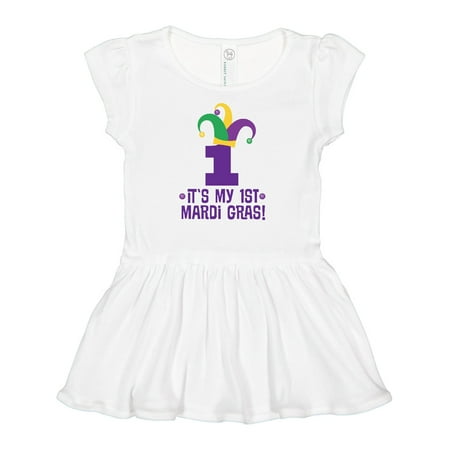

Inktastic Childs First Mardi Gras Outfit Gift Baby Girl Dress