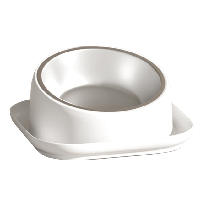 Cuencos para gatos elevados inclinados antivómitos y derrames, cuencos para perros de acero inoxidable, cuenco para gatos de interior