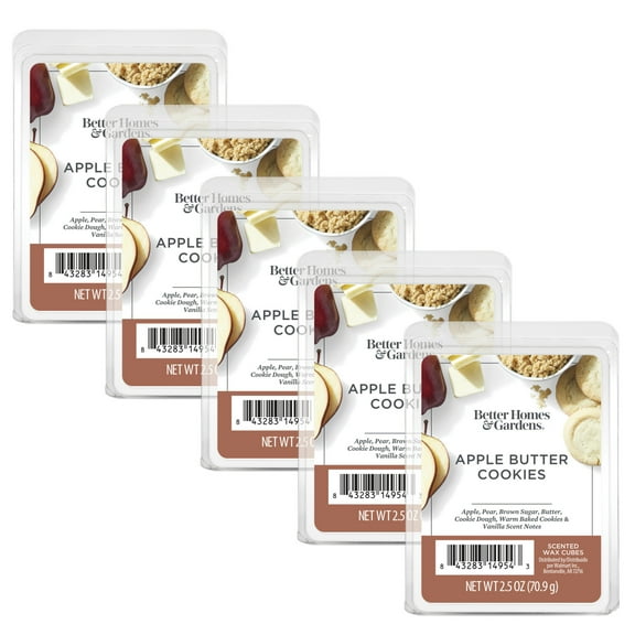 Apple Butter Cookies Scented Wax Melts, Better Homes & Gardens, 2.5 oz (5-Pack)