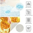 thumbnail image 4 of Bathroom Rug Mat Blaze Fire Flame Bath Mat Super Soft Absorbent Plush Shaggy Bath Rugs Non Slip Quick Dry Bath Carpet for Bathroom Floor Tub Shower, 24x16 Inches Home Decor Gifts, 4 of 5