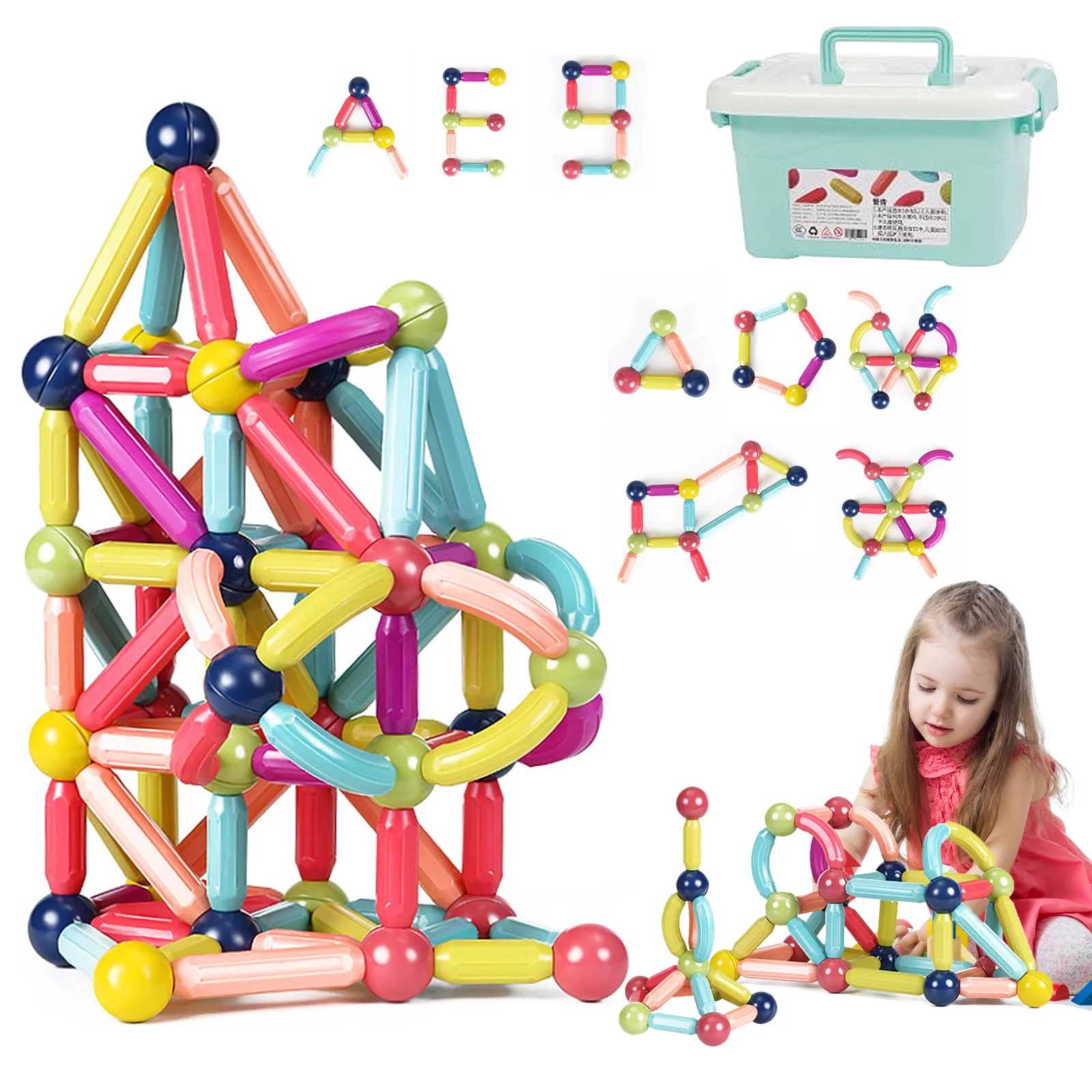 88pcs Balls and Rods Building Toys DIY STEM Building