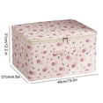 thumbnail image 3 of NWOKYZGH Floral Storage Bins with Zipper Lids Storage Boxes Baskets Cubes with Handles Collapsible Washable Oxford Cloth Closet Shelf Clothes Organizer Containers, 3 of 9