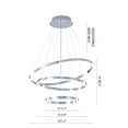 thumbnail image 5 of Design Living 3-Light Chrome LED Dimmable Chandelier With Three Halo Rings, 5 of 6