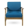 thumbnail image 6 of Danielle Outdoor Acacia Wood 2 Seater Chat Set with Cushions, Teak and Blue, 6 of 10