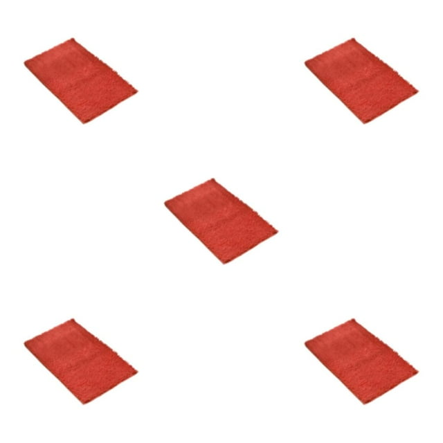 Youkk Polyester Chenille Bath Mat - Strong Water Absorption Exquisite Crafted Soft Texture No Shedding Orange Red 40cm*60cm 5Set