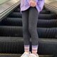thumbnail image 2 of Odeerbi 7-15 Años Niñas Algodón Leggings Pantalones Mallas Elástico Color Sólido Calidez Casual Pantimedias, 2 of 5