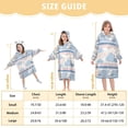 thumbnail image 3 of Wearable Blanket with Sleeves and Pocket Oversized Hooded Sweatshirt 3-14 YR Cute Cat Pattern S, 3 of 7