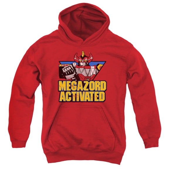 Power Rangers Megazord Activated Youth Pullover Hoodie Sweatshirt Red