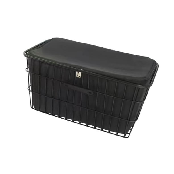 Cesta para bicicleta Cesta para ciclismo Accesorios portátiles para bicicletas Alforja para bicicleta de alambre metálico M NO Tapa Trasera