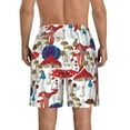 thumbnail image 3 of Disketp Men'S Swim Trunks Hawaiian Breathable Surf Beach Swimsuits Mesh Lining Beach Shorts With Pockets-Colorful Mushrooms, 3 of 9