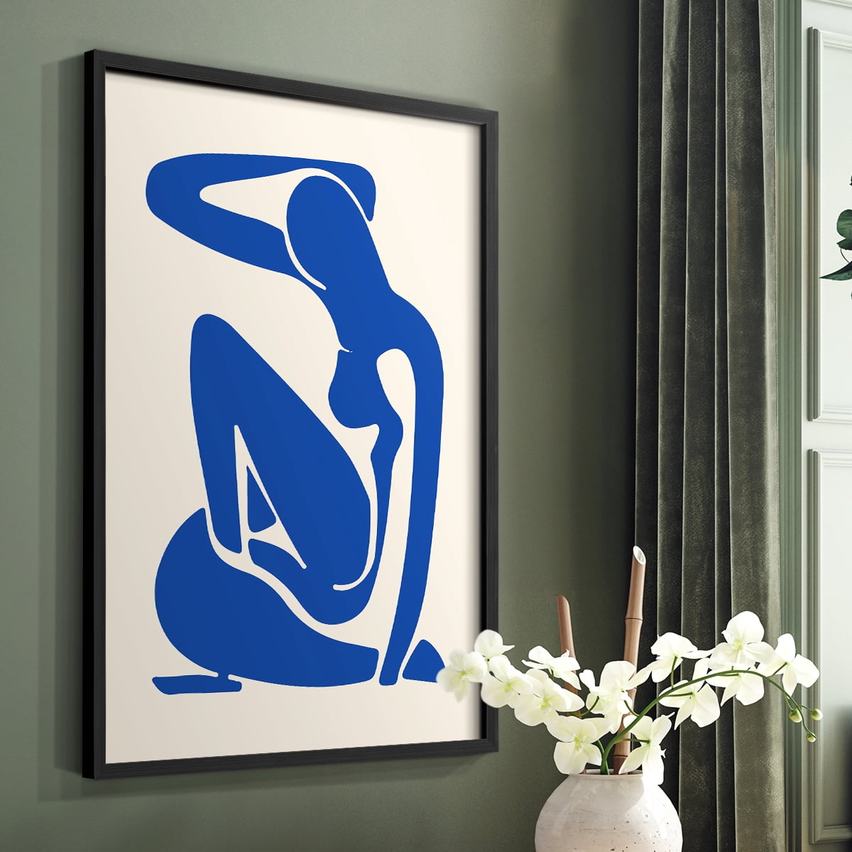 Matisse CXCV Framed Print in Black Solid Wood 11 x 14 Framed Print