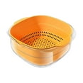 thumbnail image 2 of Colador de cocina Tazón de colador Lavabo de verduras Multiusos Cocina Tazón de lavado de frutas Cestas de drenaje de verduras para la limpieza de Amarillo Gloria Cesta de drenaje, 2 of 9