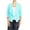 Aqua, variant on Plus Size Women's Trendy Style Open Front Solid Jacket
