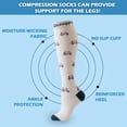 thumbnail image 2 of 4 Pairs Breathable Knee High Copper Sports Compression Socks | Comfortable for Women Pregnancy & Men, Best Gift for Adult Athletic Running Hiking Cycling, Polyester, Elastane, Cartoon Pattern, 2 of 13