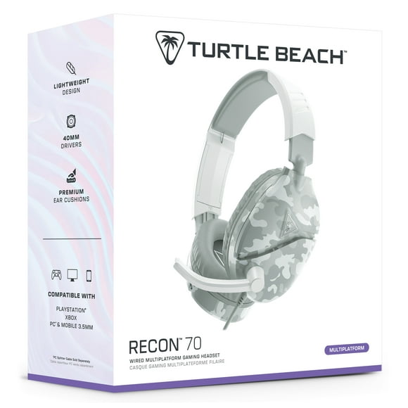 Turtle Beach® Recon 70 Arctic Camo Gaming Headset Xbox One & Xbox Series X|S | PS4™ Pro, PS4™ & PS5™ | Mobile