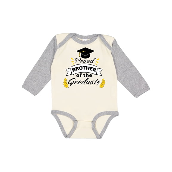 Inktastic Proud Brother of the Graduate-family Graduation Boys or Girls Long Sleeve Baby Bodysuit