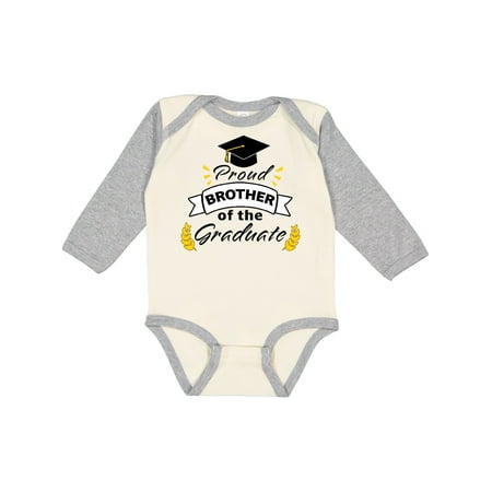 

Inktastic Proud Brother of the Graduate-Family Graduation Gift Baby Boy or Baby Girl Long Sleeve Bodysuit