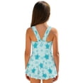 thumbnail image 2 of Uourmeti Girls' One Piece Skirted Swimsuit - Ocean Turtle & Marine Life Print | Quick Dry, Stretchy Swim Dress for Beach & Pool Vacations, 2 of 8