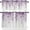 Purple, variant on Purple Eucalyptus Leaves Kitchen Curtains and Valances Set, Rod Pocket Spring Botanical Branches Tier Curtains 24 Inch Length, 3 Piece Simple Short Cafe Drapes Watercolor Window Treatments Set