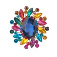 thumbnail image 1 of RV Broche llamativo con diamantes de imitación y flores, tono multicolor antiguo Sailing Electrónica, 1 of 5