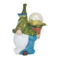 thumbnail image 2 of Flower Pot Gnome Solar Statue, 2 of 3