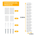 thumbnail image 2 of 2pcs Gancho Organizador De Gorras Para Pared Estante Colgante Para Gorras Fácil De Instalar Xtellar blanco, 2 of 4