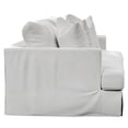 thumbnail image 5 of Sunset Trading Newport Replacement Slipcover Only for Recessed Fin Arm 94" Sofa | | 4 Throw Pillow Covers | White, 5 of 5