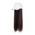 thumbnail image 1 of Women's Baseball Cap with Wig - Adjustable Strap High Temperature Silk for Daily Cosplay, 1 of 3