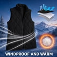 thumbnail image 6 of Sleeveless Hooded Puffer Vests for Women,Full Zip Mid-Length Warm Casual Layering Winter Outerwear Jacket with Side Pocket, 6 of 7