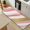 thumbnail image 5 of Pink White Gold Marble Pattern Kitchen Rug Mat,Kitchen Runner Rugs Non Skid Washable,Decorative Kitchen Floor Mats for Kitchen,Sink,Laundry,17"x47.2", 5 of 7
