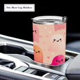 thumbnail image 5 of 11oz Stainless Steel Tumbler with Straw, Double Wall Insulated Travel Tumbler Cute Light Pink Ghost, 5 of 7