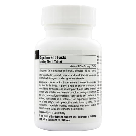 ソースナチュラルズ マンガン 10mg 100粒 Source Naturals Manganese 10mg 100tablets