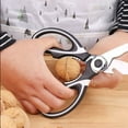 thumbnail image 4 of Kitchen Scissors,Sharp Kitchen Shears,Utility Stainless Steel All Purpose Ultra Sharp Scissors for Food,Non Slip Stainless Steel Sharp Cooking Scissors for Kitchen, Chicken, Poultry, Fish, Meat, 4 of 9